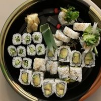 All four vegan sushi rolls for take out at Shaw's Sushi Bar & Dining in Fujikawaguchiko