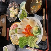 Vegetarian sushi plate   at Shaw's Sushi Bar & Dining in Fujikawaguchiko