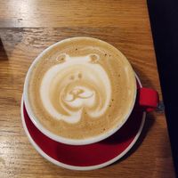 Oat milk latte at 9BAR in Budapest