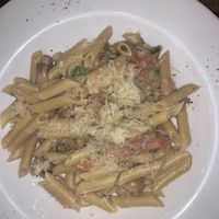 Alla Panna Pasta with Vegan Ham + Mushrooms  at Tin Pan Alley Foodsmiths in Upwey