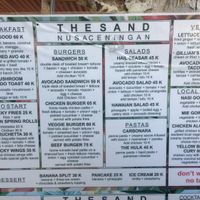 Menu  at The Sand in Lembongan