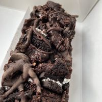 vegan oreo fudge brownie at Mood in Watford
