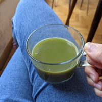 Matcha green tea at Super Donkey in Belgrade