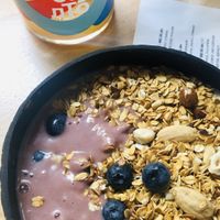 Acai bowl and Orange juice  at Super Donkey in Belgrade