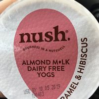 Almond milk yoghurt (one of several flavours) at 10-11 in Reykjavik