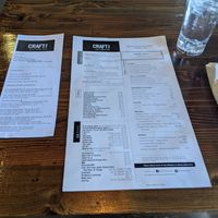 Vegan Menu displayed on same page with sides and beverages at CRAFTkitchen in Henderson