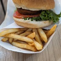 Vegan burger at KEF - Mathús in Keflavik