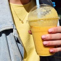 Mango lassi at En Root in South West London