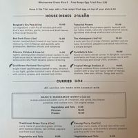 Vegan options marked with (ve)  at Kin + Deum in South East London