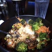 A place to get a Guinness and a mess of vegetables on a rainy evening at Warehouse Bar and Grill in Boston