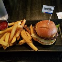 Impossible Burger with vegan cheese at Warehouse Bar and Grill in Boston