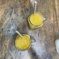 Passion fruite and mango juice   at Bong Bonlai at YK Art House in Phnom Penh