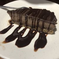Cheesecake with chocolate  at Bong Bonlai at YK Art House in Phnom Penh