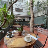 Outdoor courtyard area    at Bong Bonlai at YK Art House in Phnom Penh