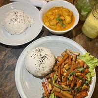 Ginger tofu and amok   at Bong Bonlai at YK Art House in Phnom Penh