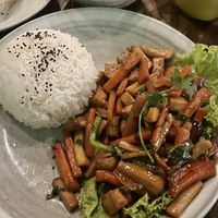 Ginger and tofu (not that fiery)  at Bong Bonlai at YK Art House in Phnom Penh