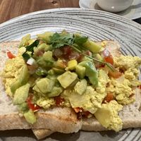 Tofu scramble and avocado   at Bong Bonlai at YK Art House in Phnom Penh