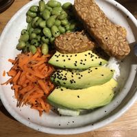 Tempeh bowl  at Bong Bonlai at YK Art House in Phnom Penh