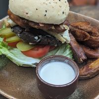 Impossible Burger 🍔 6.9$ at Bong Bonlai at YK Art House in Phnom Penh