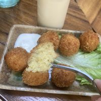 Cheese balls  at Bong Bonlai at YK Art House in Phnom Penh