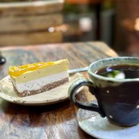 Mango cheesecake   at Bong Bonlai at YK Art House in Phnom Penh