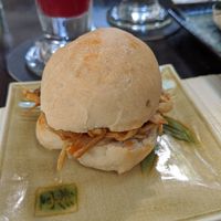 Pulled mushroom slider at Bong Bonlai at YK Art House in Phnom Penh