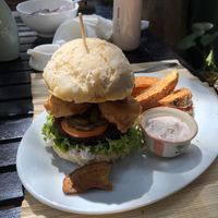 Incredible burger at Bong Bonlai at YK Art House in Phnom Penh