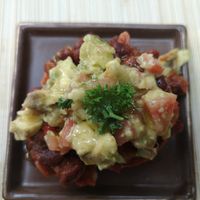 Avocado and Beans on English Muffin at Bong Bonlai at YK Art House in Phnom Penh