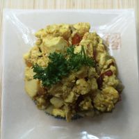 Scrambled Tofu and Avocado on English Muffin at Bong Bonlai at YK Art House in Phnom Penh