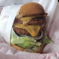 The Big Bopper with (two) Beyond Burger patties! at Cool Cat Cafe in Lahaina