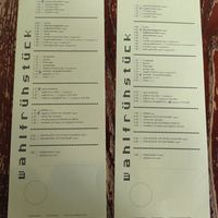 Breakfast options at Kult in Wurzburg