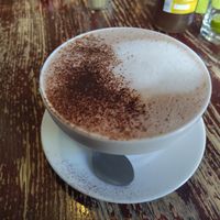 Hot chocolate with oat milk at Kult in Wurzburg