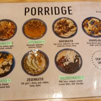 porridge options, vegan marked at Haferkater - MCB Bonn in Bonn