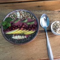 Strawberry smoothie bowl   at Organic Smoothie Bowl & Cafe - Lazimpat in Kathmandu