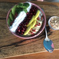 Peanut butter smoothie bowl   at Organic Smoothie Bowl & Cafe - Lazimpat in Kathmandu