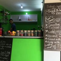 The owner Dhruba.  at Organic Smoothie Bowl & Cafe - Lazimpat in Kathmandu