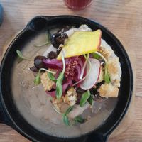 Croque duxelles vegan at Reggeli in Pecs