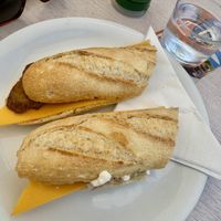 Pepito with vegan cheesee  at Guep Cafe in Mallorca