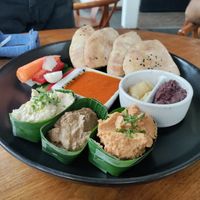 A variety of flavorful dips at Bella by Sage in Ubud