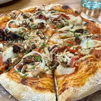 “Italian sausage” pizza (free of processed fake meat)  at Bella by Sage in Ubud