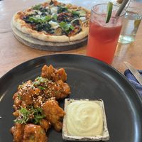 Buffalo cauliflower wings and field pizza   at Bella by Sage in Ubud
