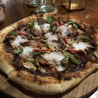 BBQ jackfruit pizza. Delicious.  at Bella by Sage in Ubud