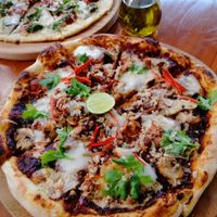Bbq jackfruit pizza at Bella by Sage in Ubud