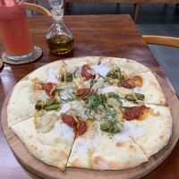 Trio pizza  at Bella by Sage in Ubud