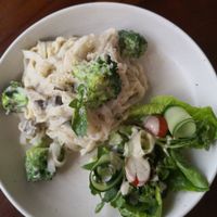 Mushroom broccoli pasta at Bella by Sage in Ubud