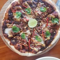 BBQ jackfruit pizza at Bella by Sage in Ubud