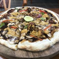 BBQ Jackfruit pizza at Bella by Sage in Ubud