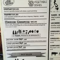 Vegetable dishes at Wild Fern in Coron