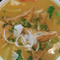 Curry pho with fried tofu at Pho HouZ in Calgary