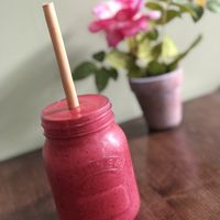 Yummy berry and banana smoothie. at The Humble Lotus in Morley